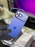 Blue Convertible Metal Case for iPhone 17 Pro Max featuring a luxury finish and durable protection