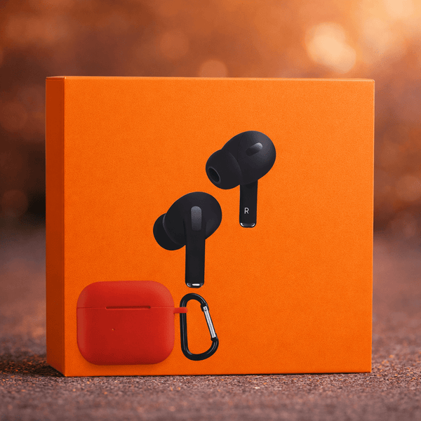 Buy Pro 2 Wireless Earbuds with Orange Protective Silicon Case – True Wireless Bluetooth Earphones () Online in Pakistan | iPointZone