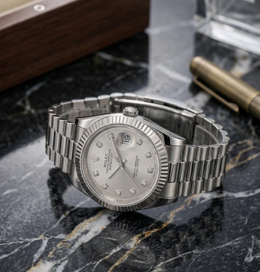 Buy Rolex Style Silver Stainless Steel Luxury Watch for Men () Online in Pakistan | iPointZone