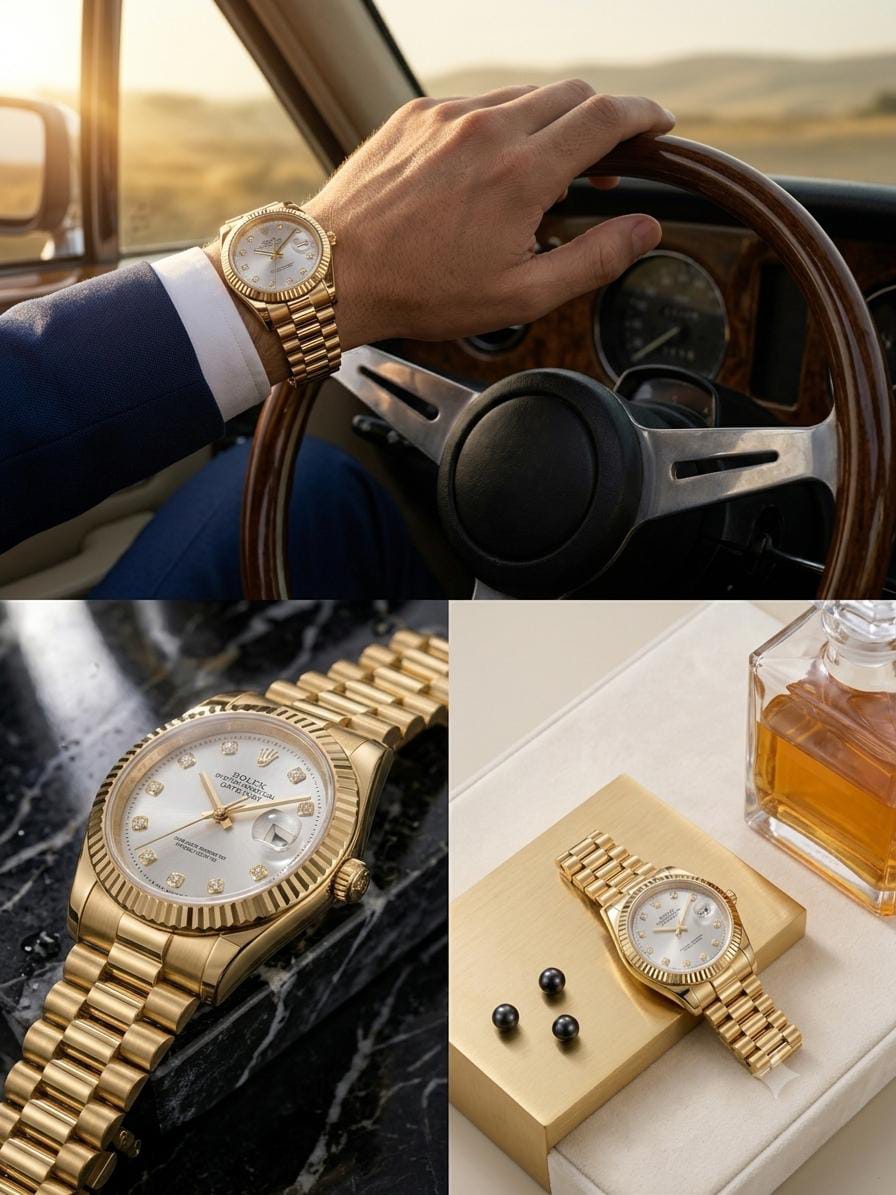 Buy Rolex Style Silver Stainless Steel Luxury Watch for Men () Online in Pakistan | iPointZone