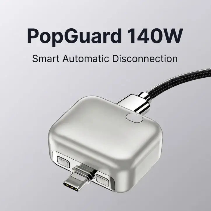PopGuard 140W Automatic Charging Disconnector | Smart Battery Protection and Auto Power Cut-Off | Fast Charging Protector