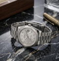 Premium mens luxury wrist watch with stainless steel chain and diamond dial